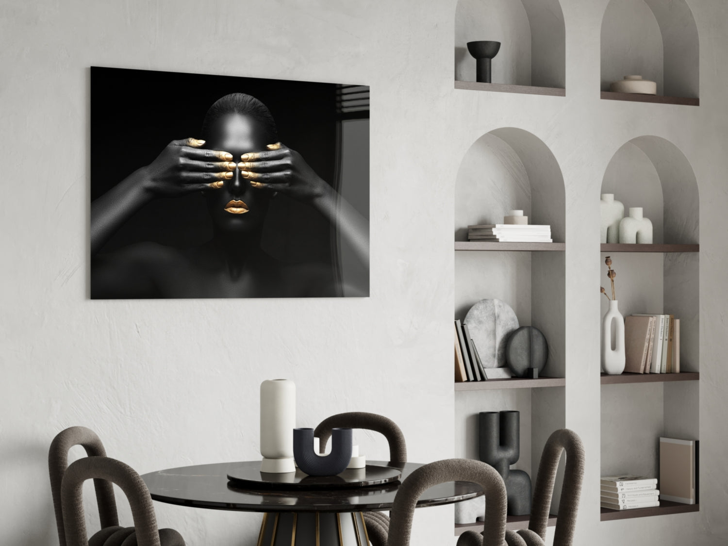 Woman Glass Wall Art.