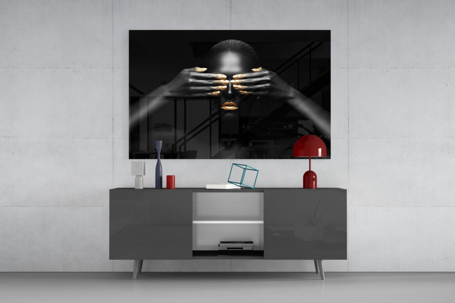 Woman Glass Wall Art.