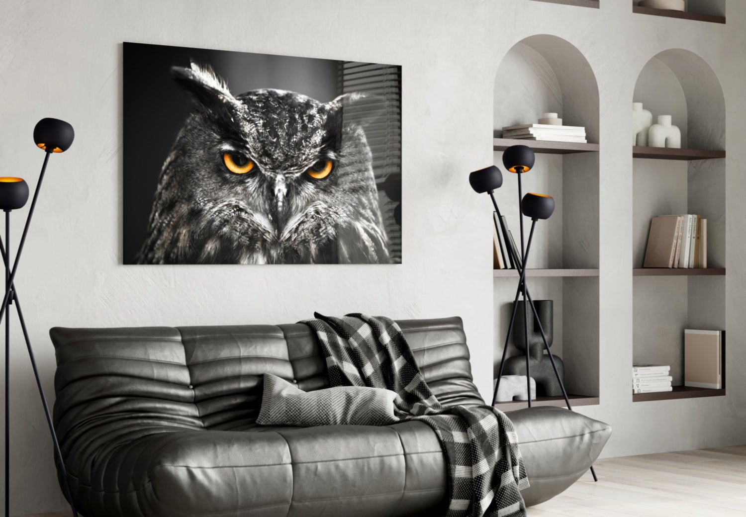 Owl Glass Wall Art.