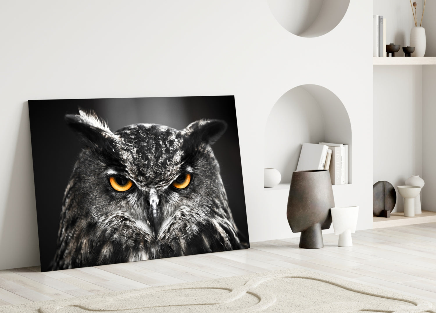 Owl Glass Wall Art.