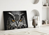 Owl panel adding sentinel presence to a hallway