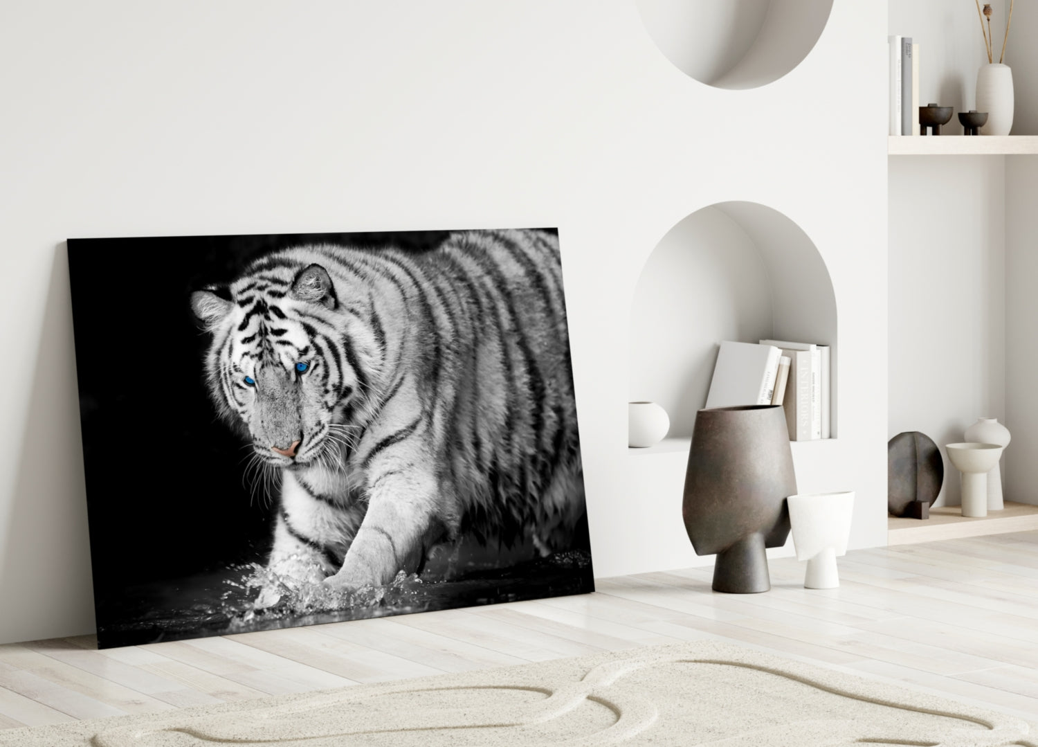 Tiger of the Bengal Glass Wall Art.