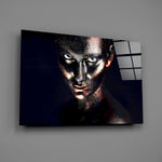 Copper-dust portrait bringing nocturnal glitter to a contemporary living space
