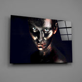 Copper-dust portrait bringing nocturnal glitter to a contemporary living space