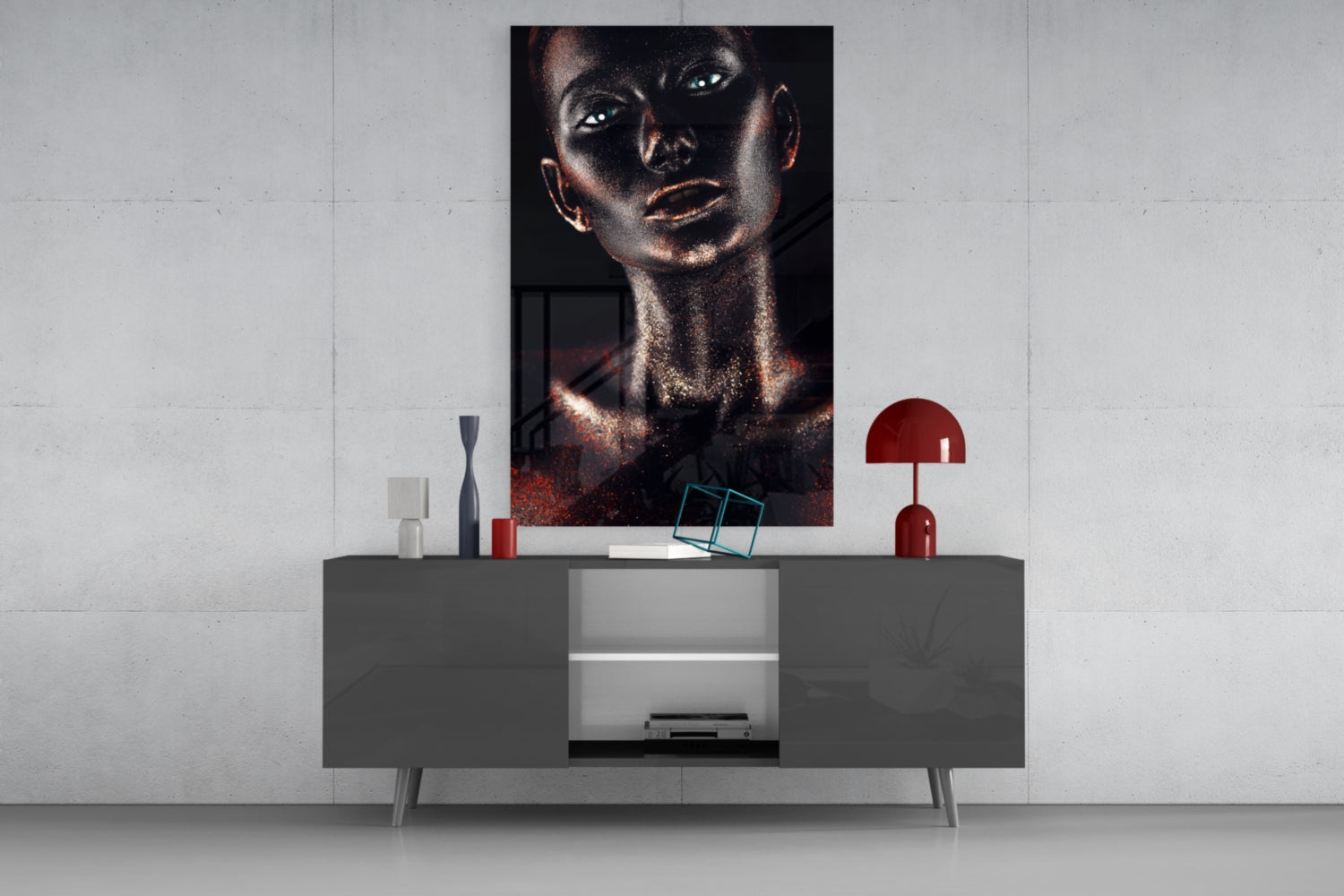 Woman Glass Wall Art.