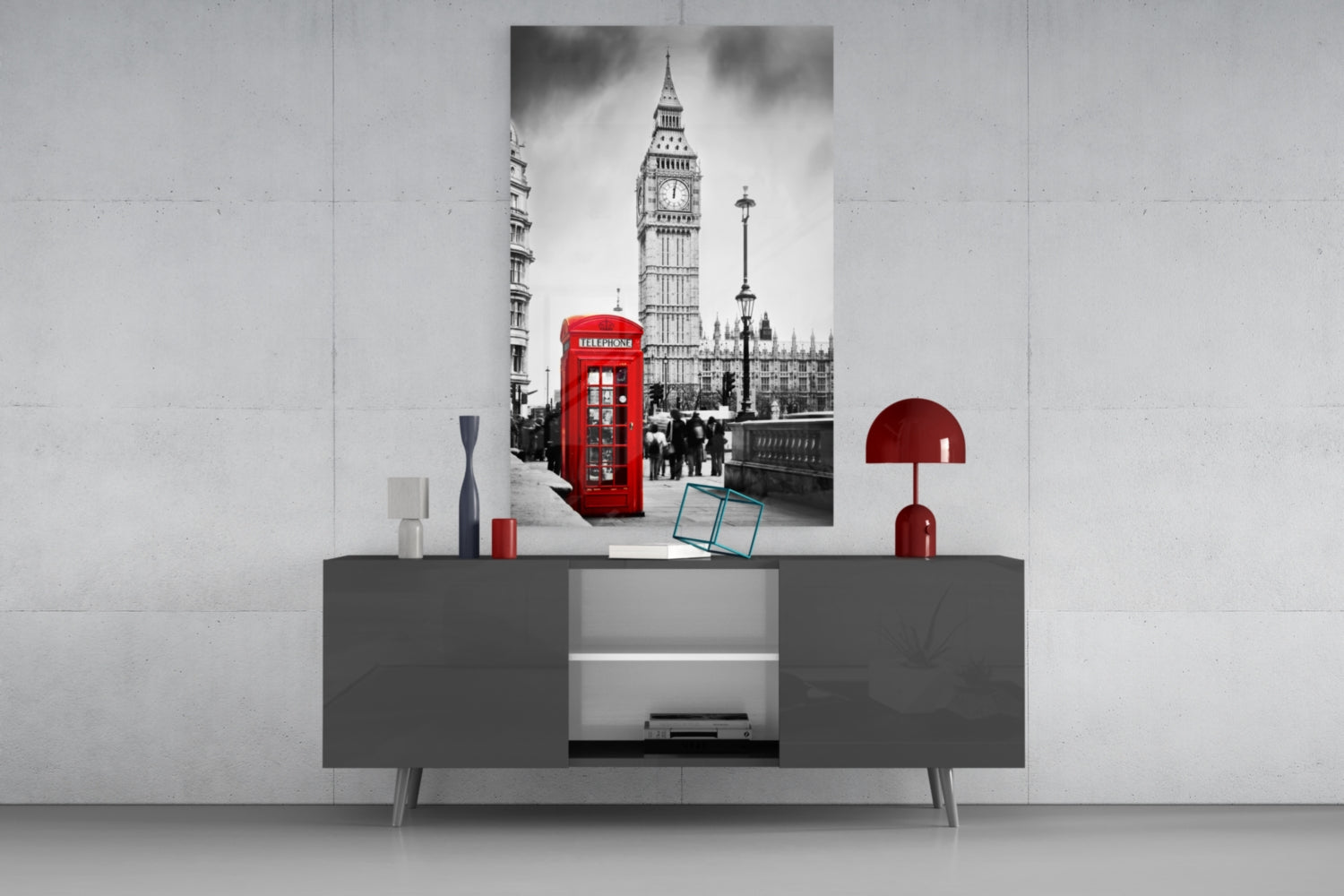 Phone Box Glass Wall Art.