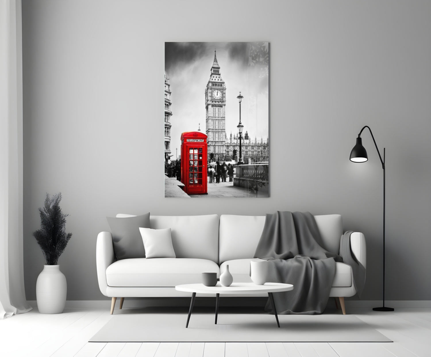 Phone Box Glass Wall Art.