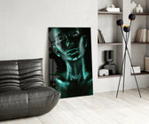 Woman panel adding after-dark energy to a lounge