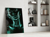 Woman glass print enhancing a bathroom with spa restraint