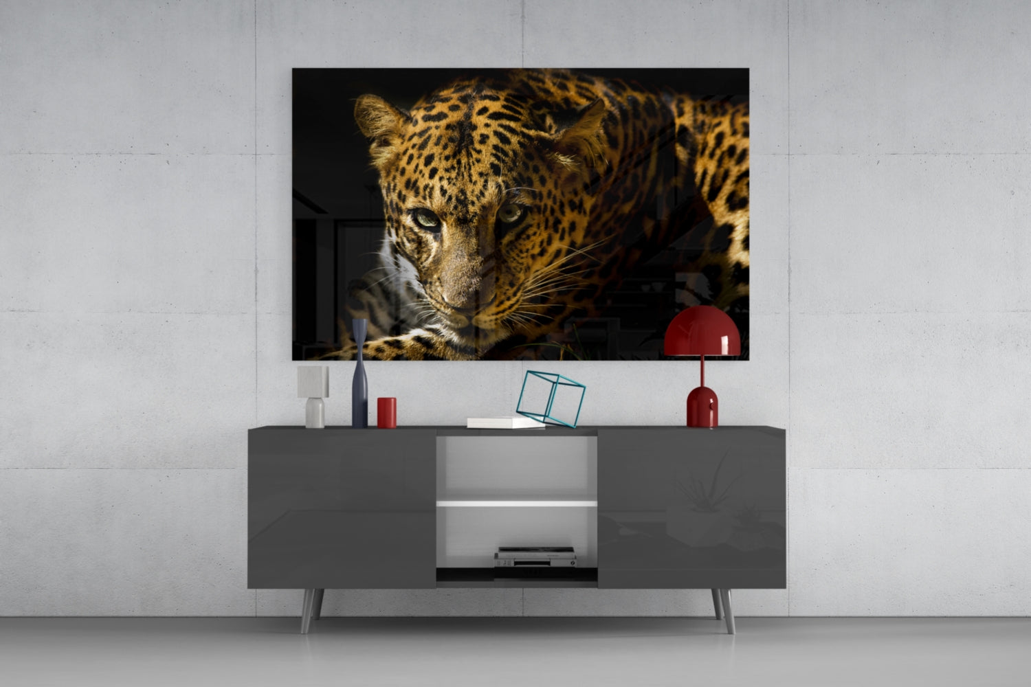 Leopar Glass Wall Art.