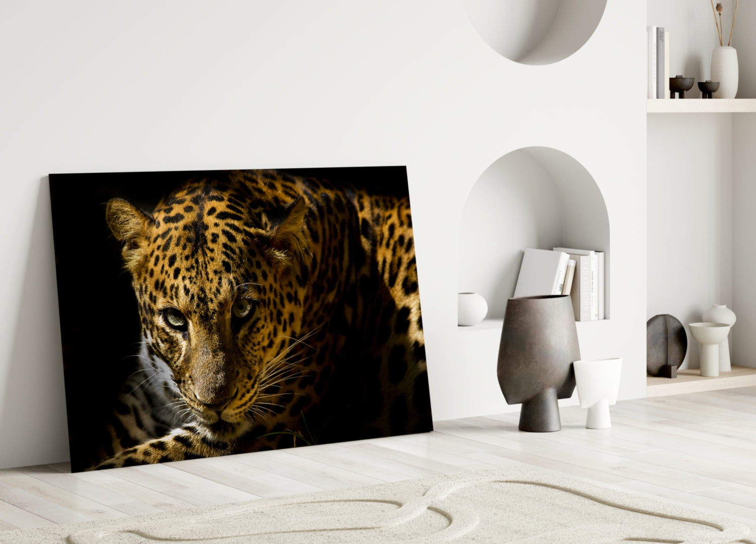 Leopar Glass Wall Art.