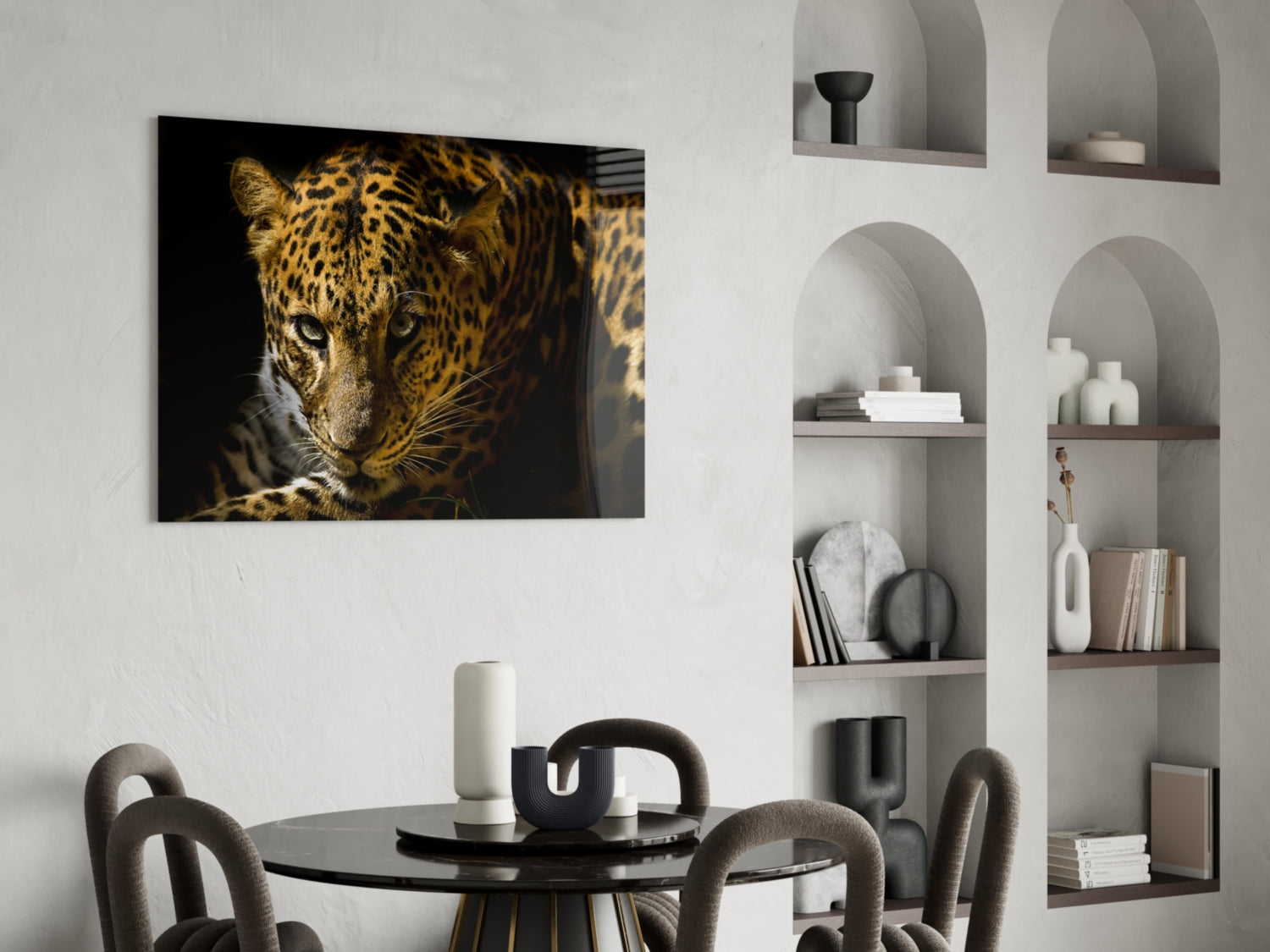Leopar Glass Wall Art.