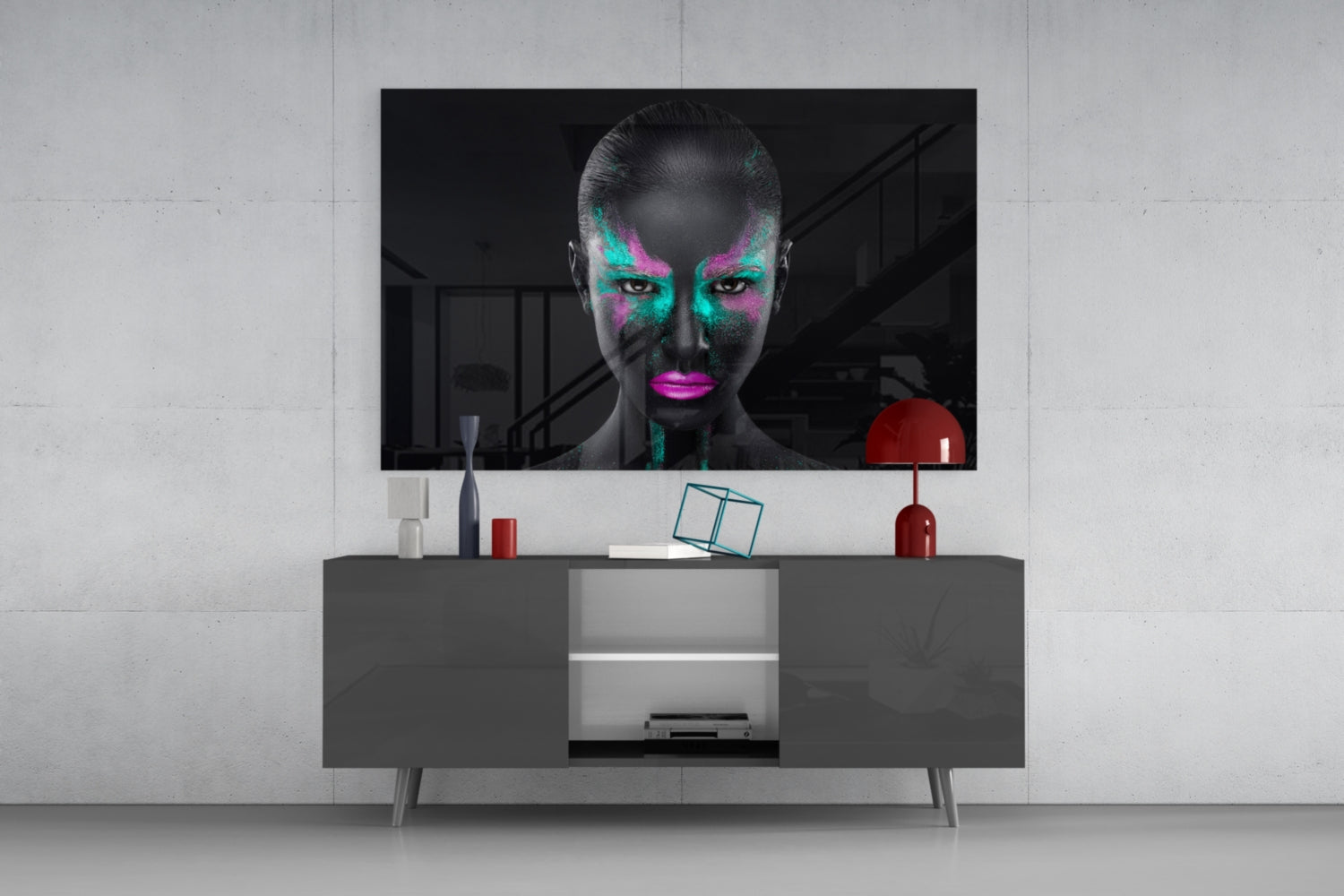 Woman Glass Wall Art.