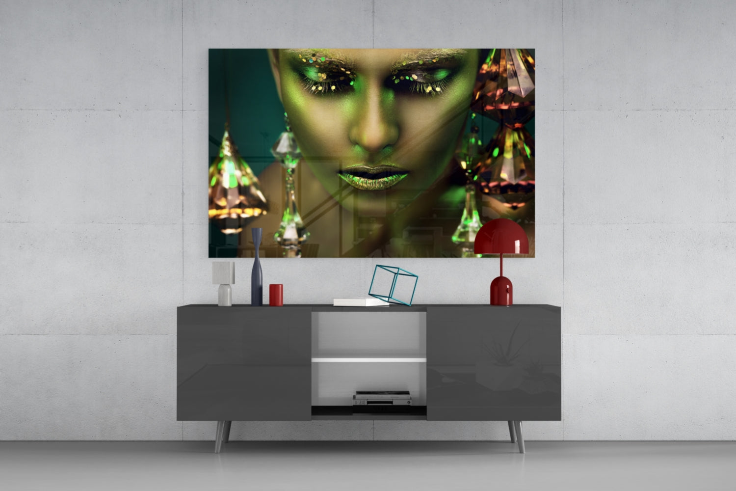 Woman Glass Wall Art.