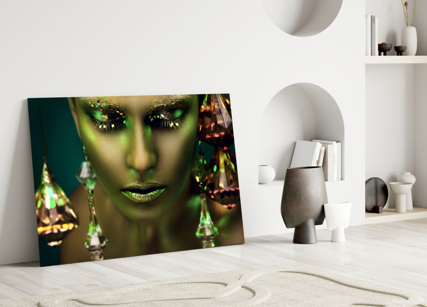 Woman Glass Wall Art.