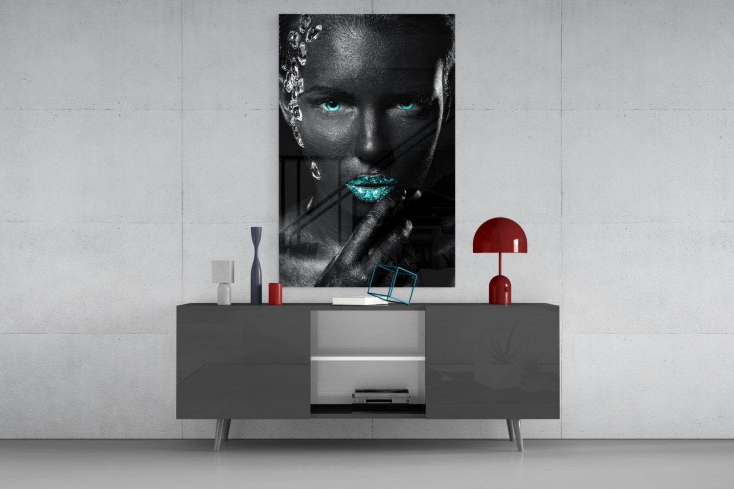 Woman Glass Wall Art.