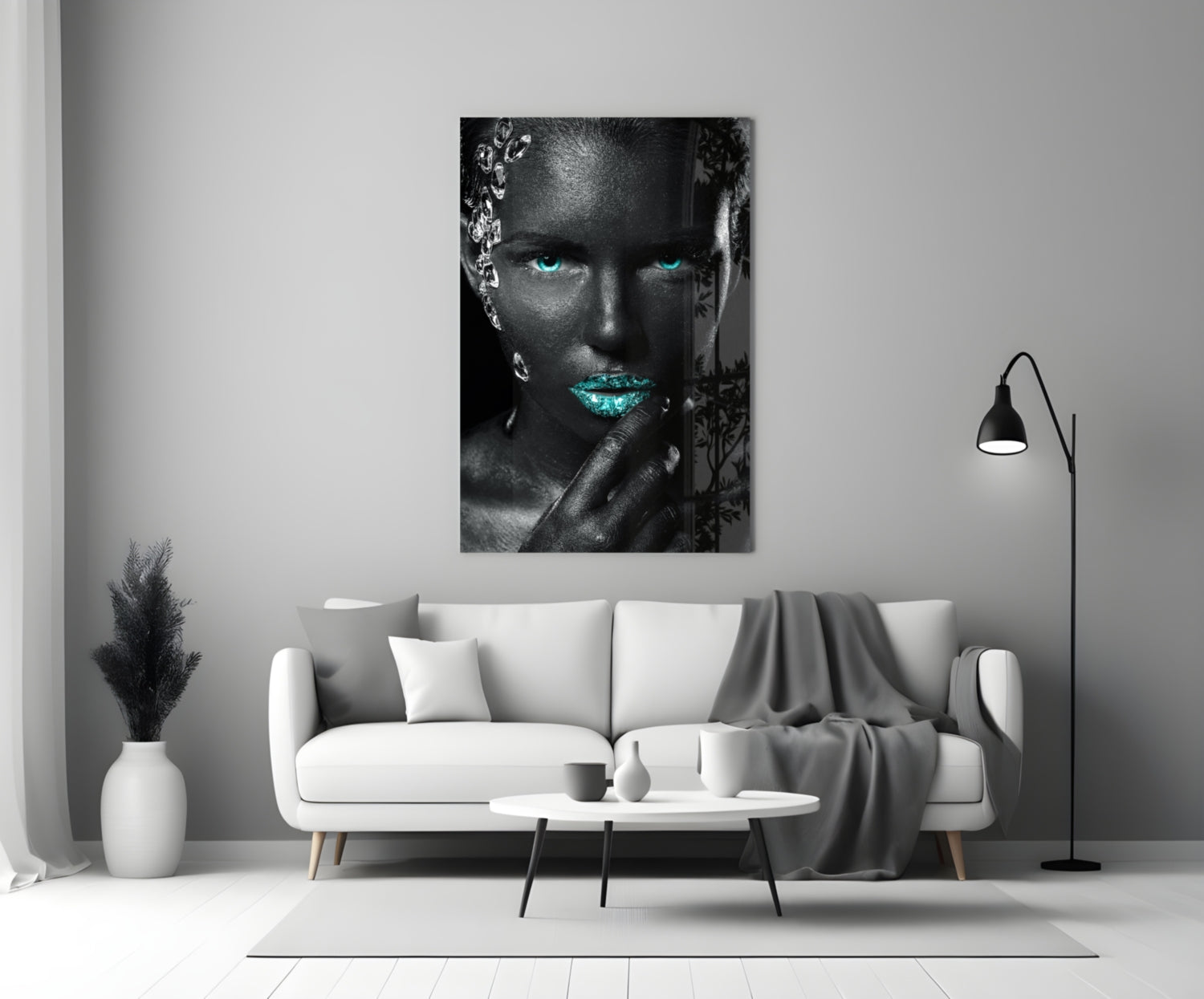 Woman Glass Wall Art.