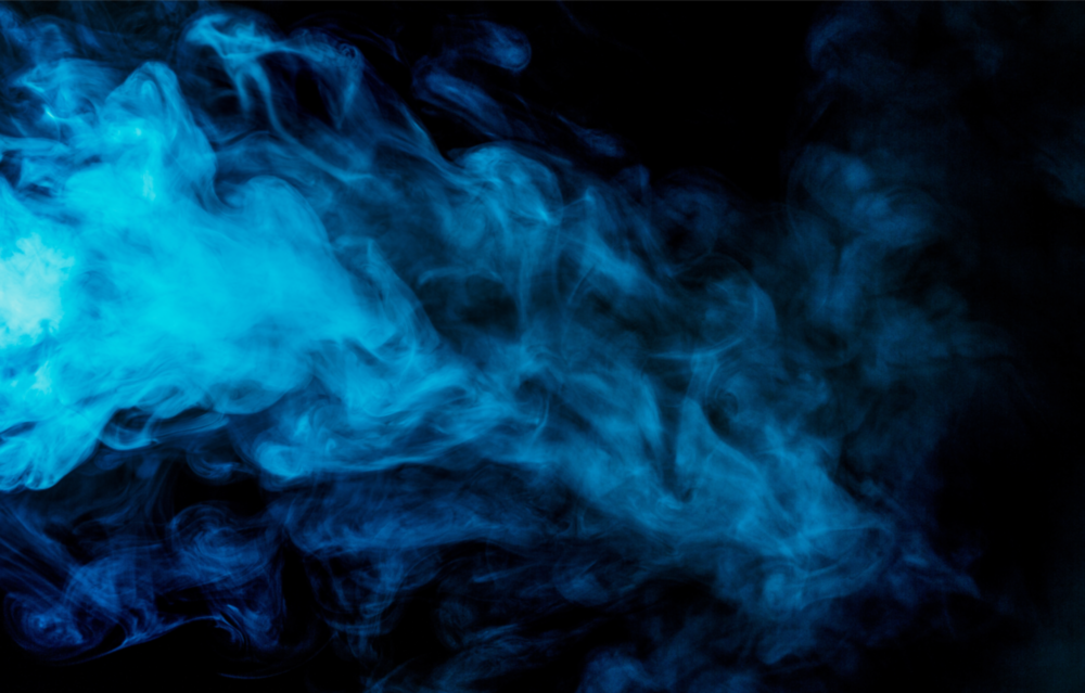 Blue Smoke Glass Wall Art