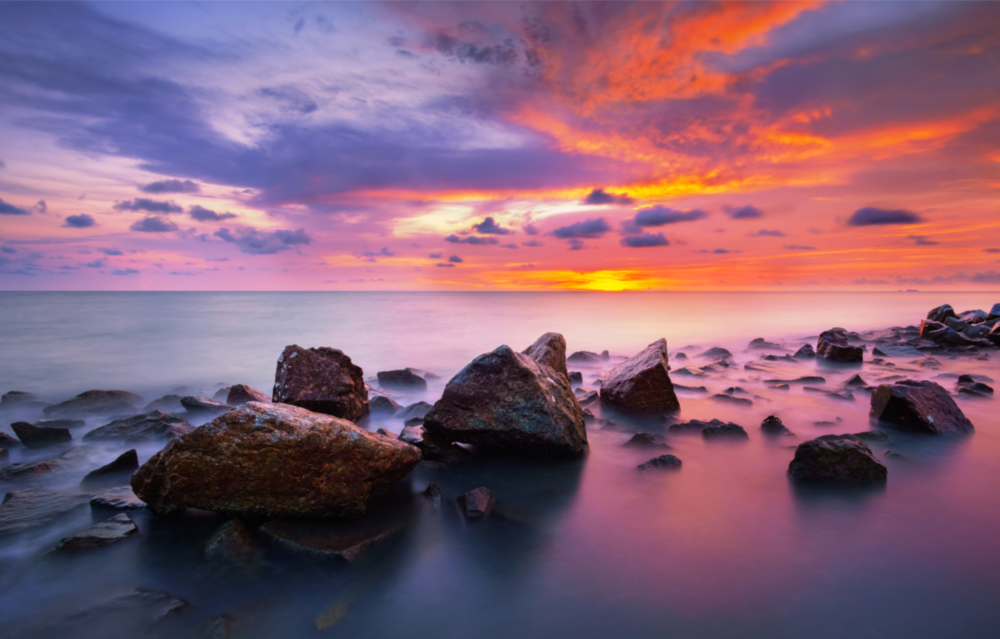 Sunset at Sea Glass Wall Art