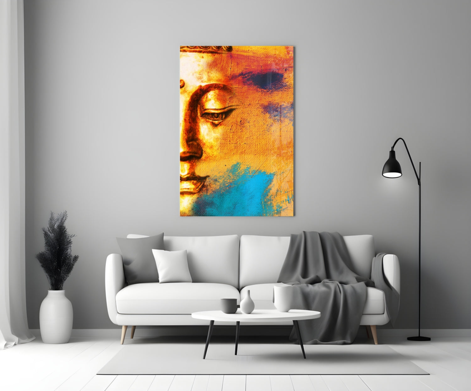 Buddha Portrait Glass Wall Art.