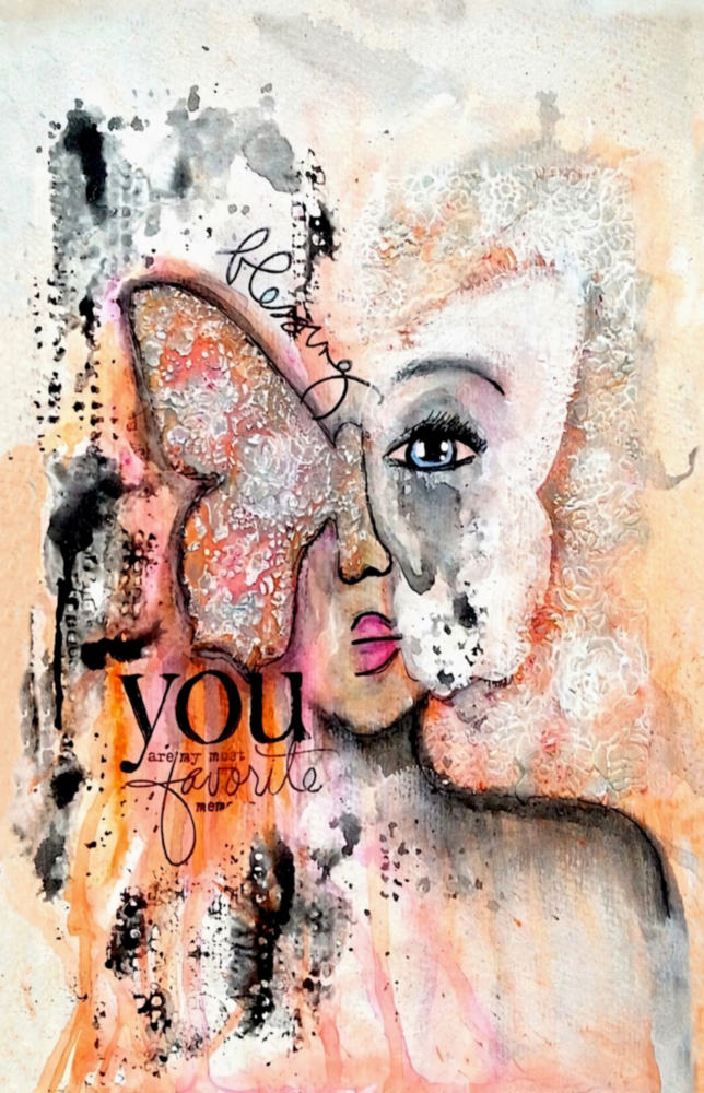 Abstract Woman Glass Wall Art