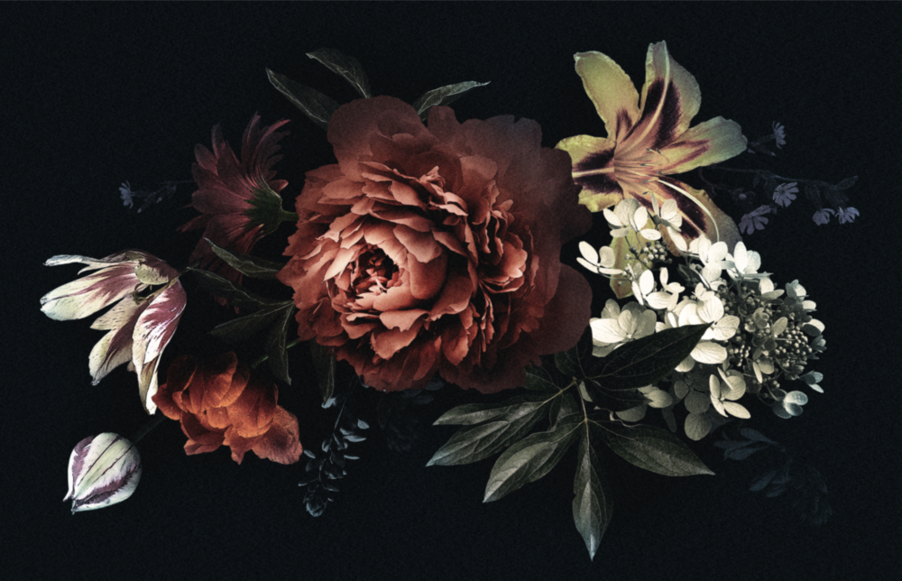 Floral Pattern Glass Wall Art