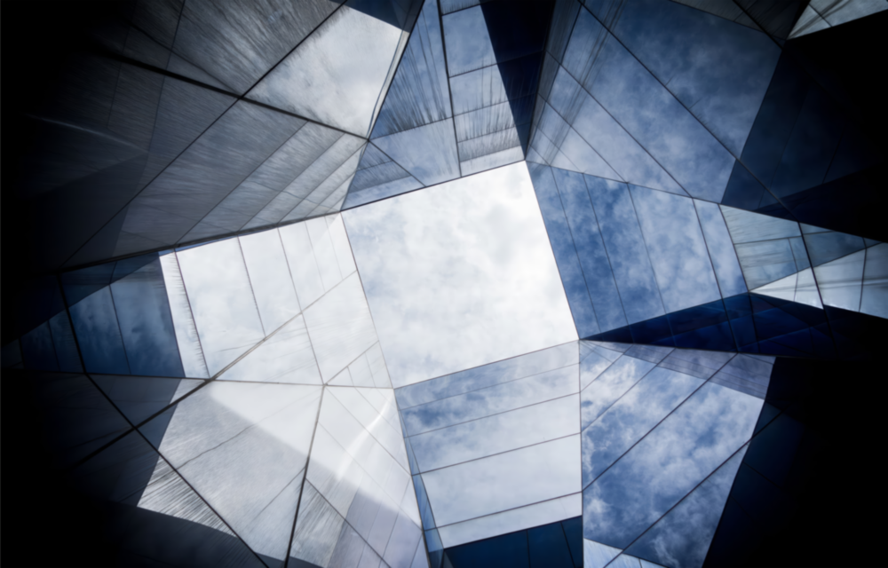 Geometric Architecture Glass Wall Art