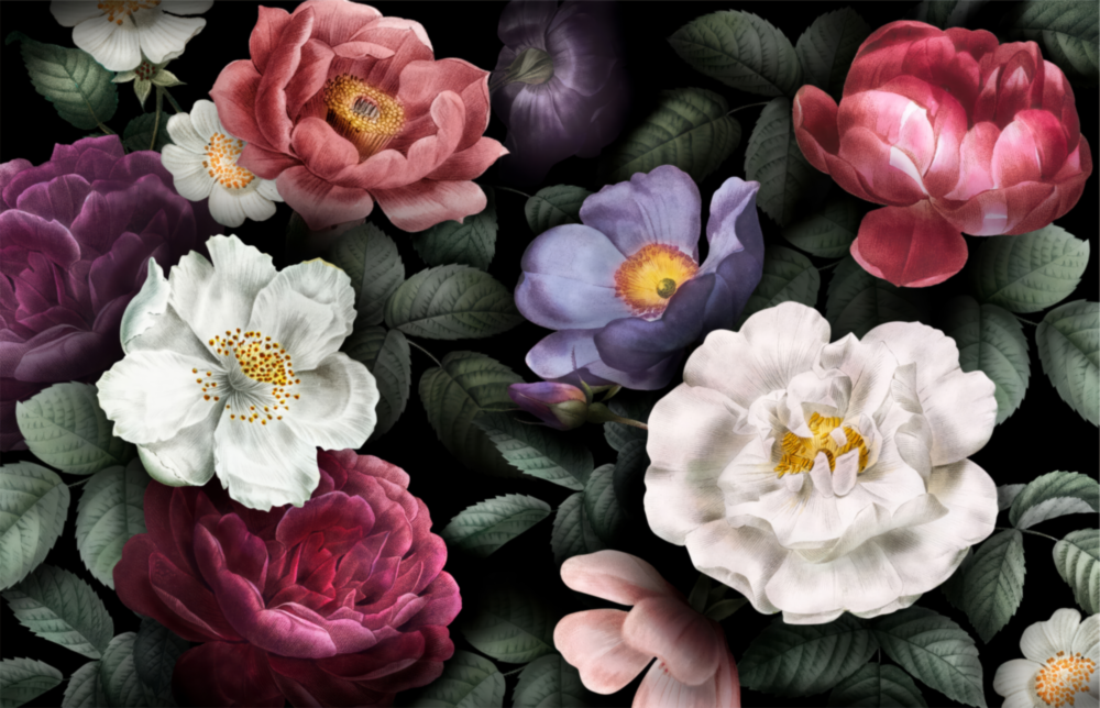 Floral Glass Wall Art