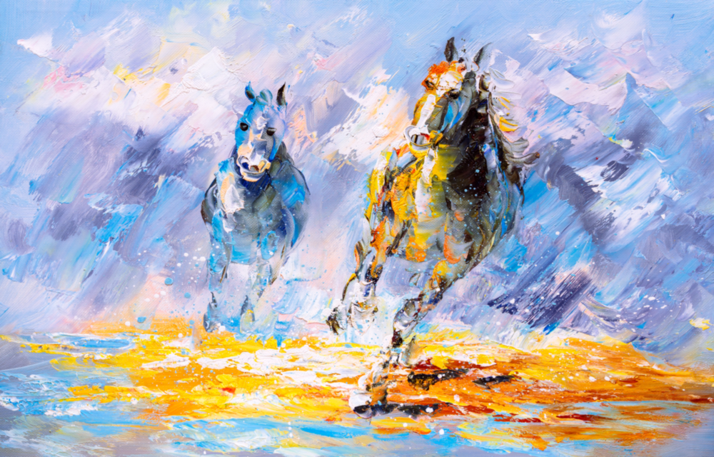 Horse Glass Wall Art