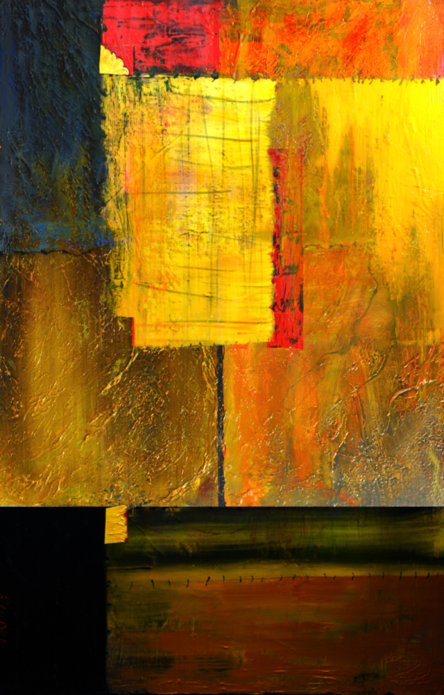 Abstract Colors Glass Wall Art