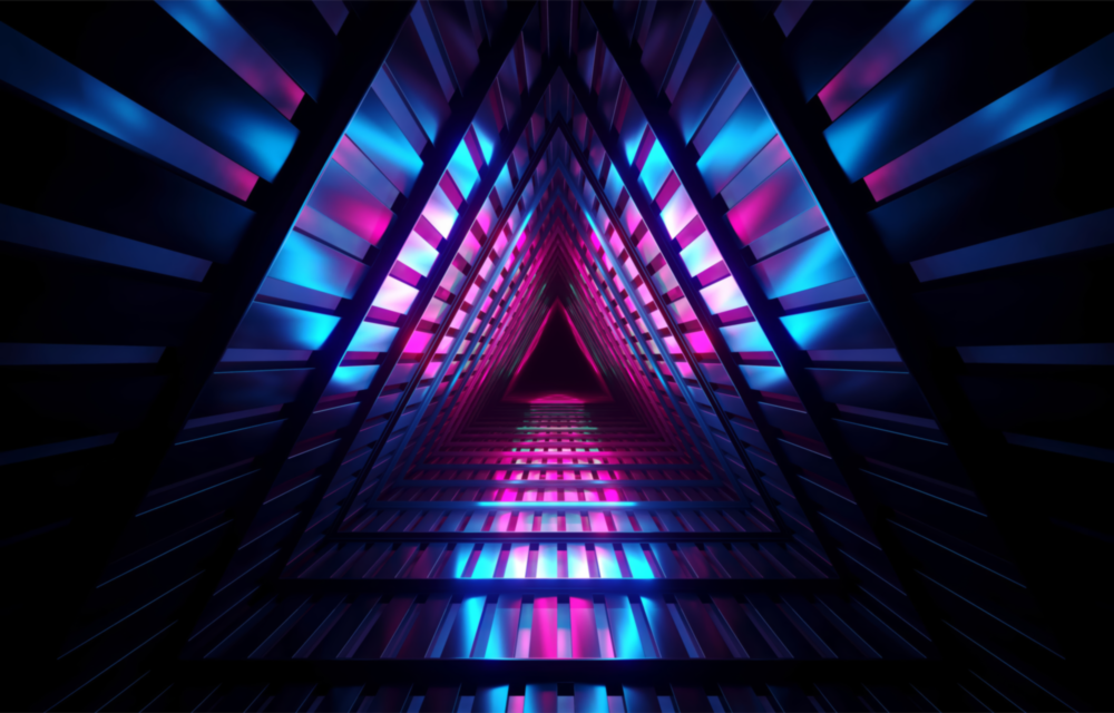 Neon Lights Glass Wall Art