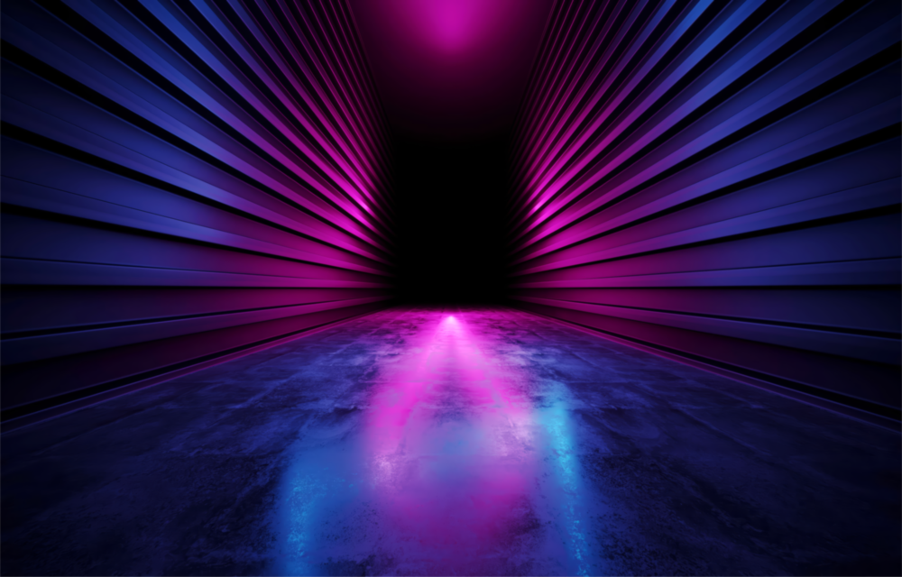 Neon Lights Glass Wall Art