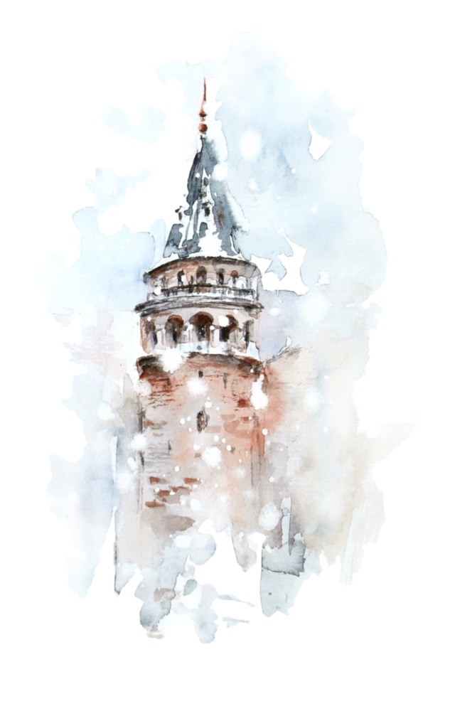 Galata Tower Glass Wall Art