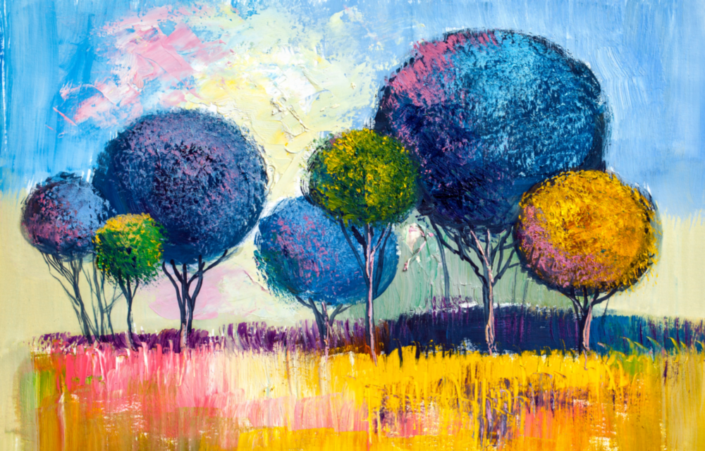 Trees Glass Wall Art