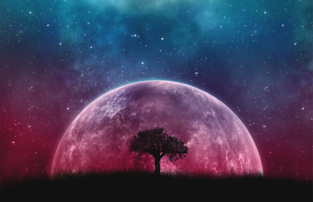 Mystical Night Glass Wall Art