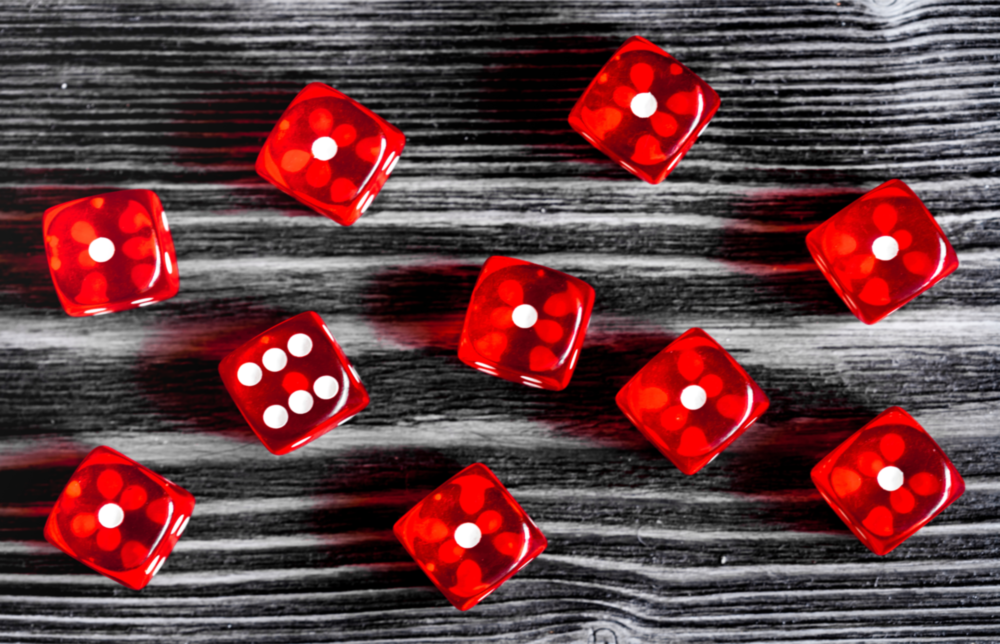 Dice Glass Wall Art