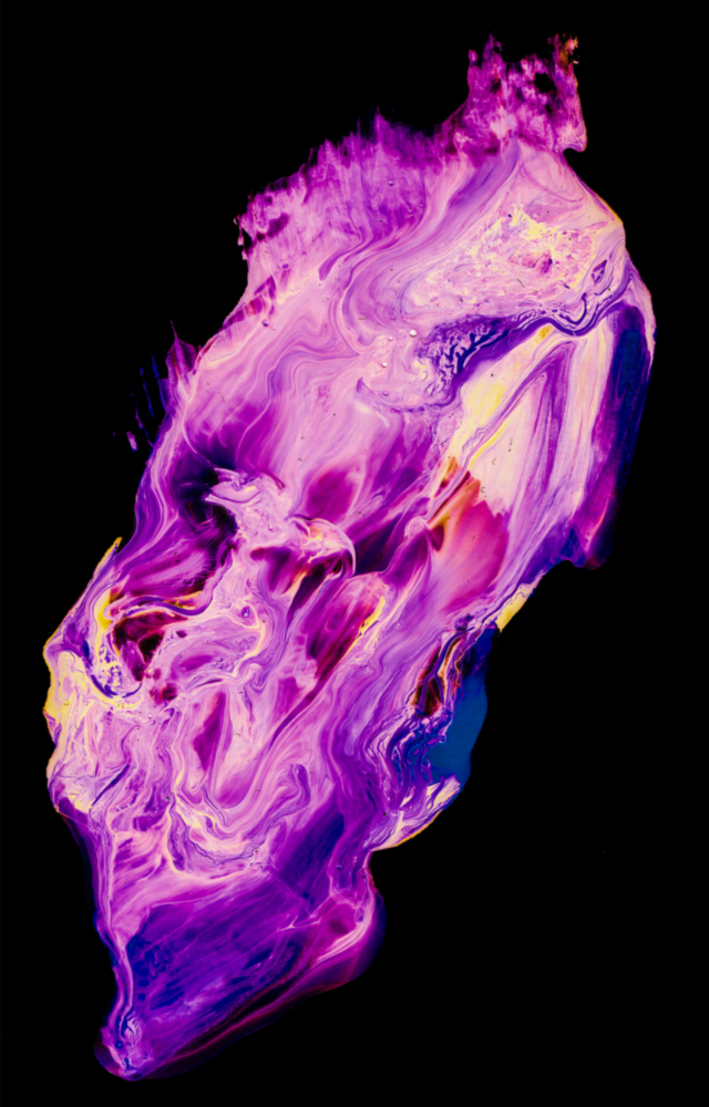 Abstract Purple Glass Wall Art