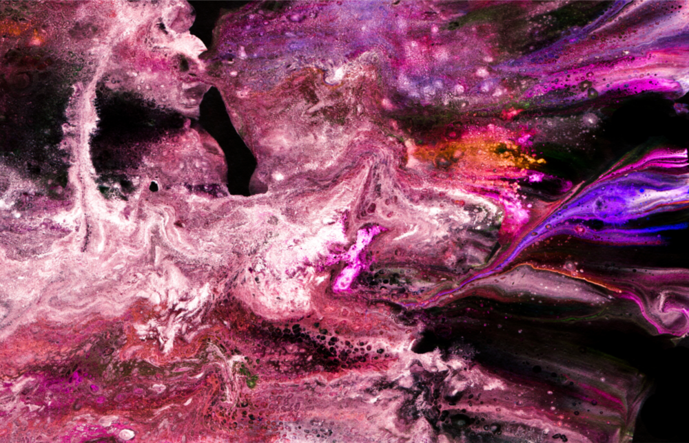 Purple Space Glass Wall Art