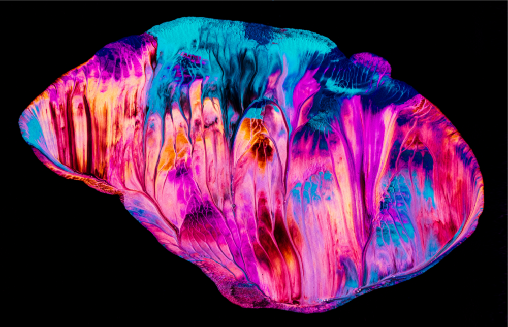 Abstract Pink Glass Wall Art