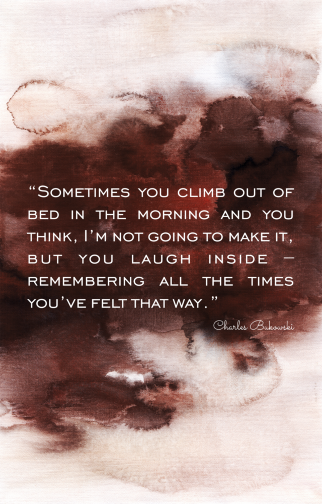 Bukowski Quotes Glass Wall Art