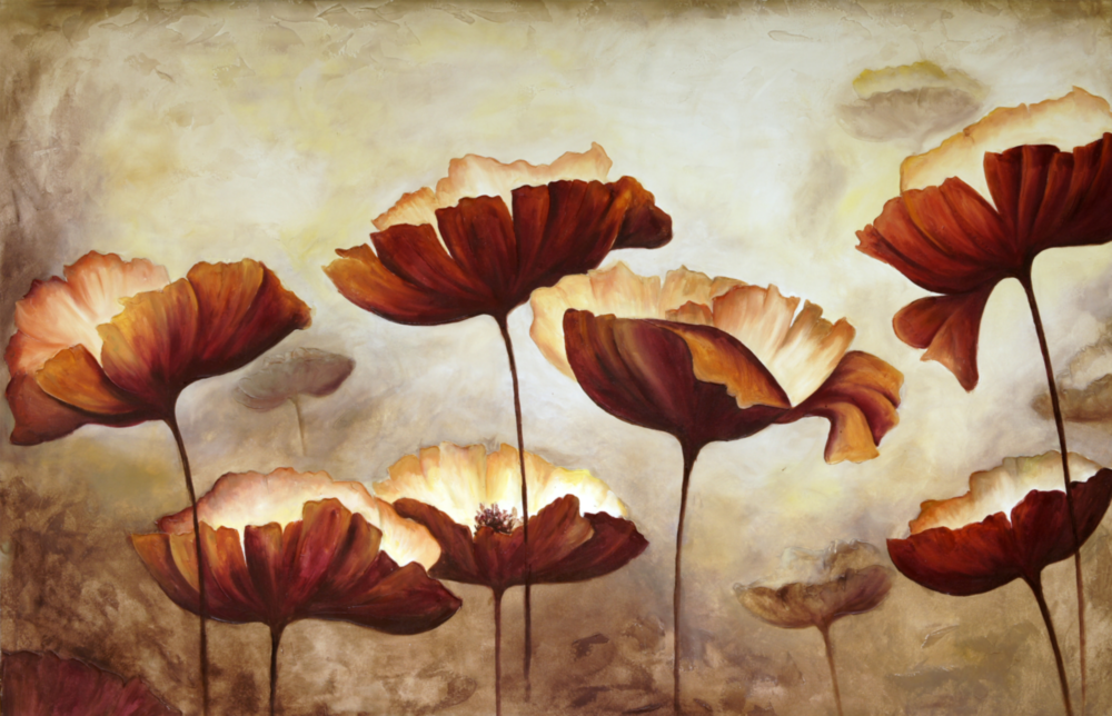 Poppy Glass Wall Art