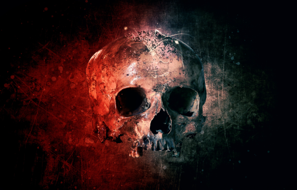 Skull Glass Wall Art