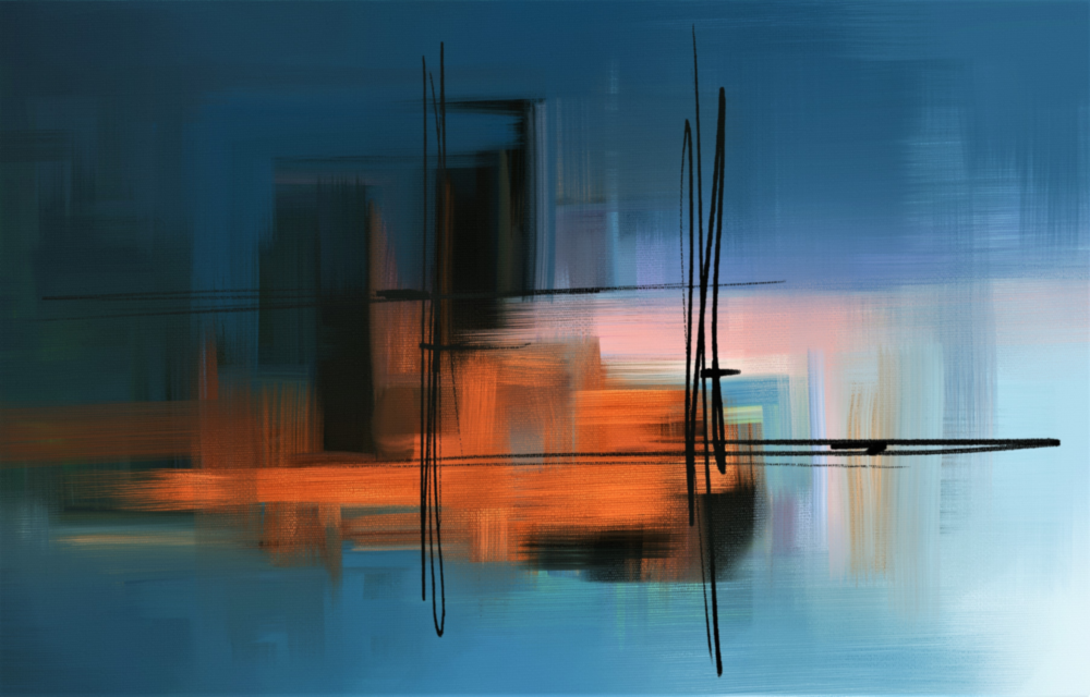 Abstract Silhouette Glass Wall Art