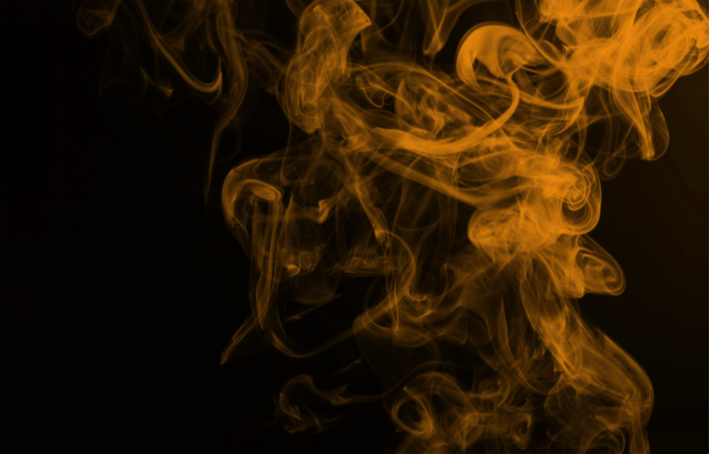 Orange Smoke Glass Wall Art