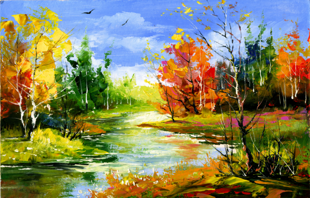 Colorful Autumn Glass Wall Art