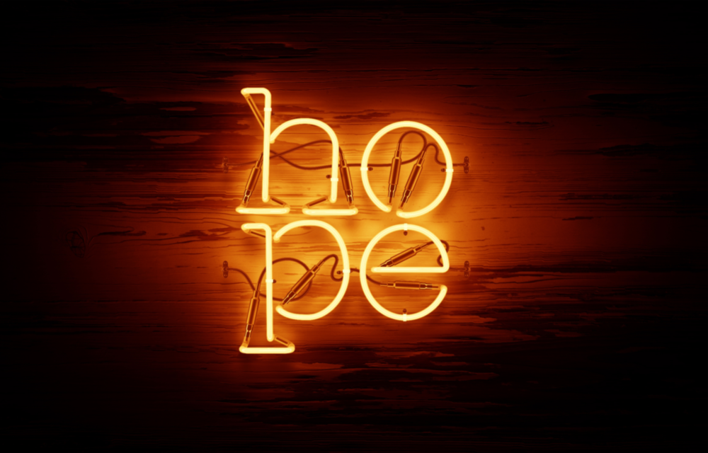 “Hope” Glass Wall Art