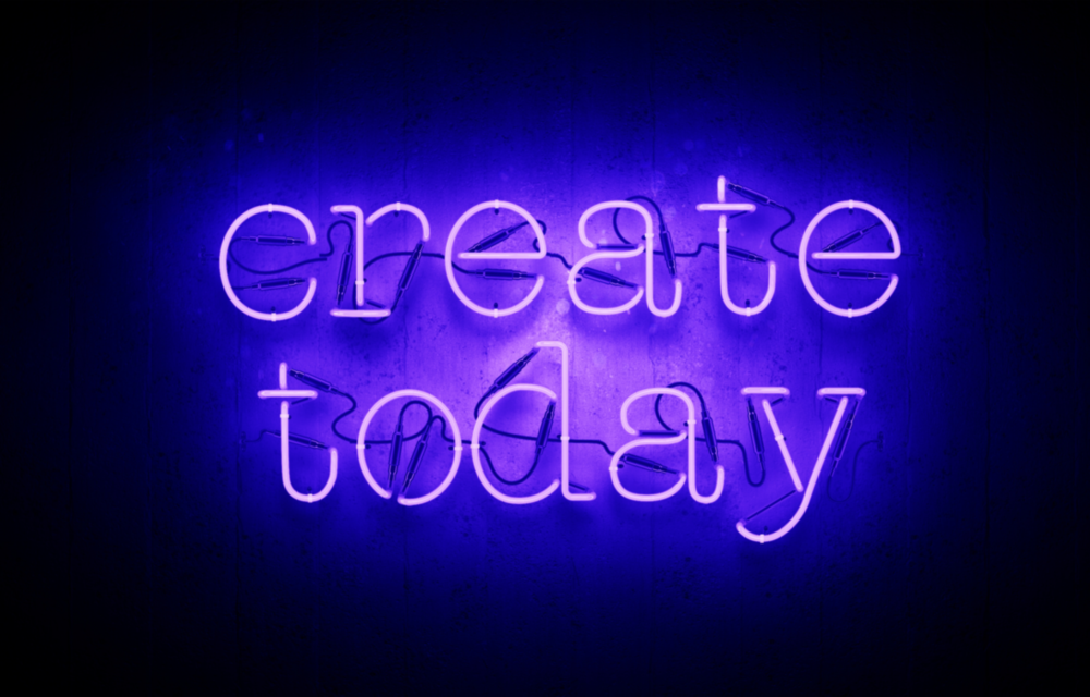 “Create Today” Glass Wall Art
