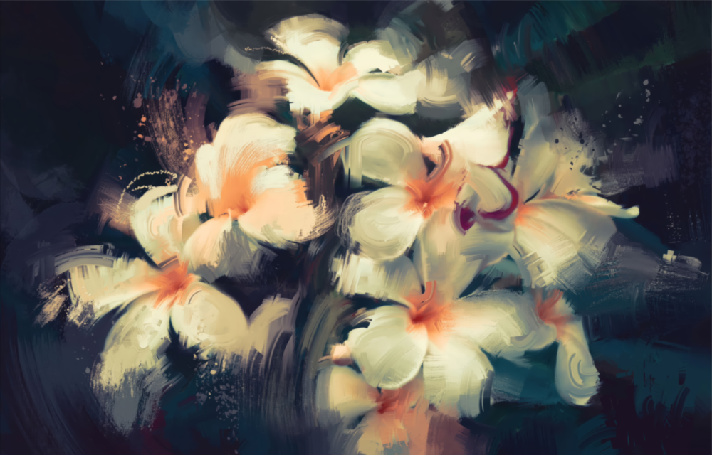 Flowers Glass Wall Art