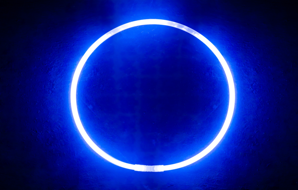 Blue Ring Glass Wall Art