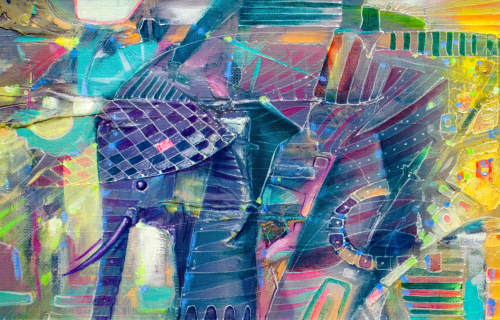 Elephant Glass Wall Art